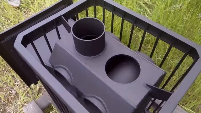 Каменка для бани с выносом телескоп и стеклом Kozak піч для бані. смотреть онлайн