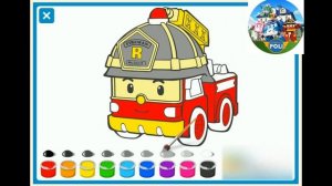 розмальовка "Робокар Полі" Рой онлайн/coloring Robocar Poli online/Раскраска Robocar Poli