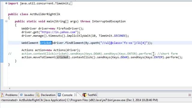[Selenium WebDriver Videos]: How to right click on a webelement using webdriver смотреть онлайн