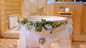 Украшение купели и подготовка к Таинству Крещения