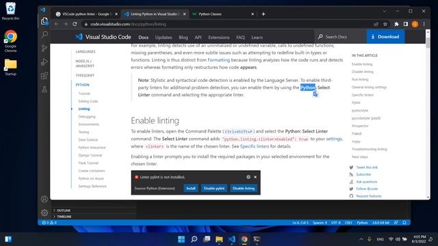 VSCode Python Setup. Python basic syntax