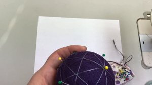Temari Ball.Темари. Разметка Т-8. Вышивка на шарах.