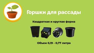Кассеты и горшки для рассады оптом от производителя