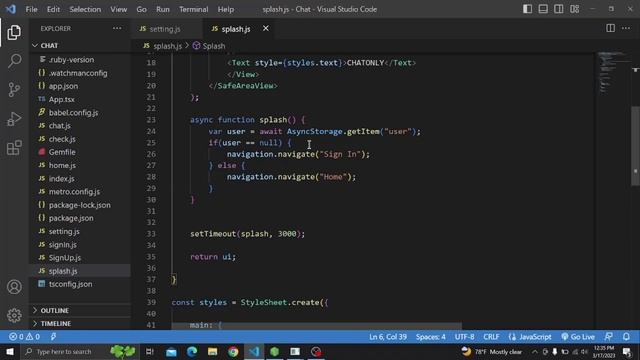 React Native Chat App | Splash Screen && Settin смотреть онлайн