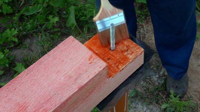 Обвязка свай брусом и установка лаг пола каркасного дома 6х6