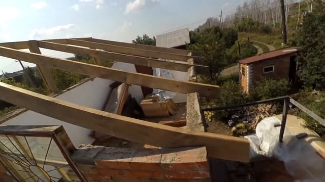 СТРОЮ КАРКАСНЫЙ ДОМ ОДИН! Шаг №9. ДЕЛАЮ СТРОПИЛА КРЫШИ!