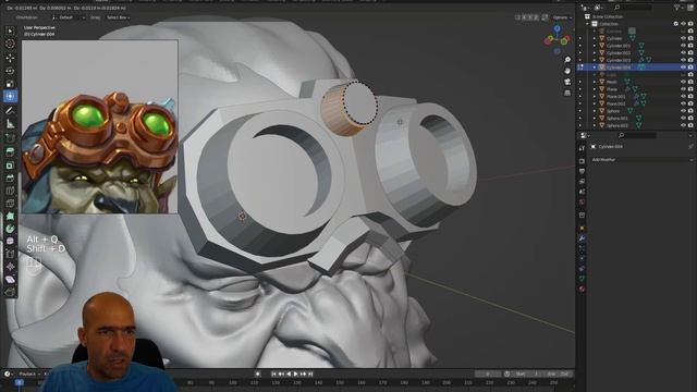 02. Making the googles - Create a commercial game 3D character