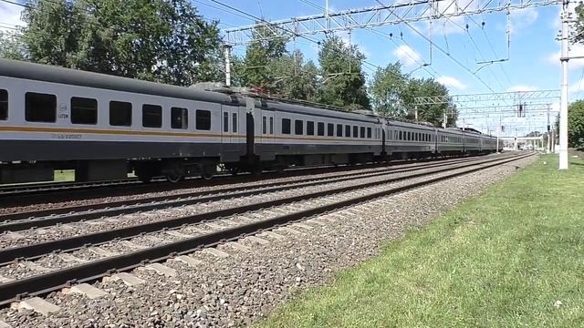 Электропоезд ЭП2Д-0208 (ЦППК) пригородный поезд №6706 Москва - Виноградово.