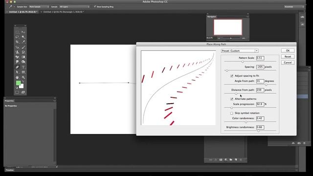 Photoshop CC : Place along path scripted patterns fill смотреть онлайн