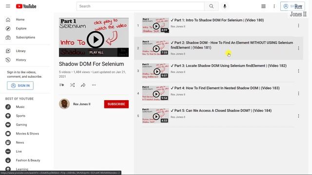 ✔ (PL 10) Shadow DOM Playlist Introduction
