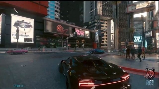 4K Cyberpunk 2077 Driving in Night City Ray Tracing Overdrive Mod 4k Gaming
