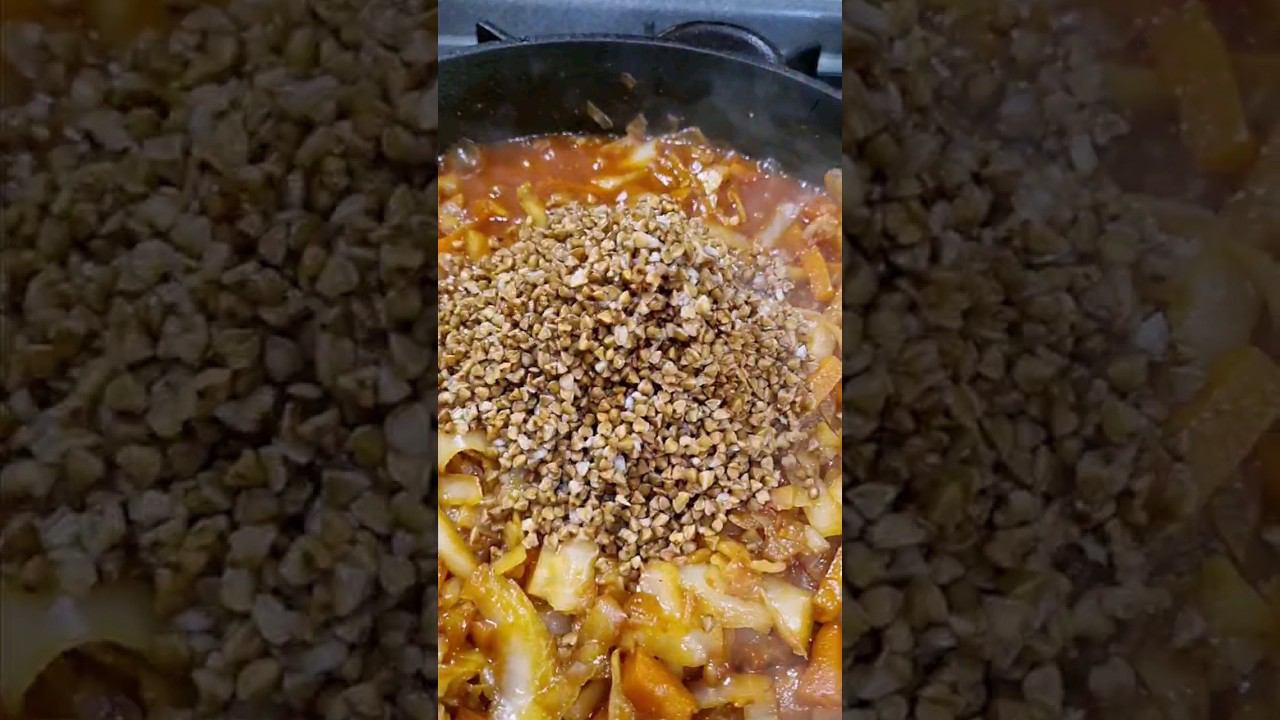 Гречка с капустой в пост самое то.., но можно и с котлеткой #гречка #постныеблюда #рецепт смотреть онлайн