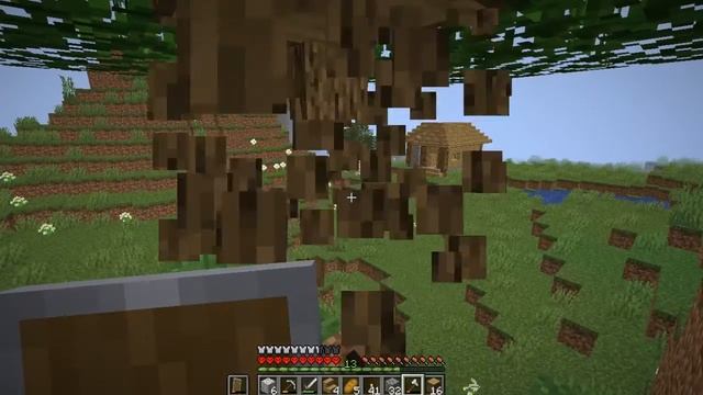 прохождение майнкрафта 1.17 № 5 ,,крыша дома, ферма,, смотреть онлайн