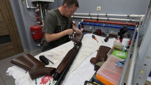 Установка приклада на ружье МР-155