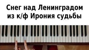 ИРОНИЯ СУДЬБЫ НА ПИАНИНО как сыграть на фортепиано УРОК Снег над Ленинградом разбор легкое обучение