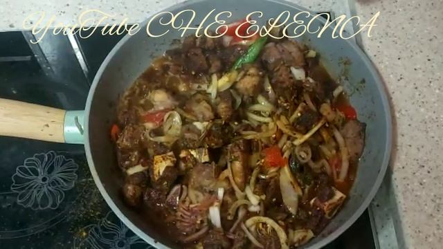 БАРАНЬИ РЁБРЫШКИ  КАРРИ  С КАПУСТОЙ БОК-ЧОЙ.