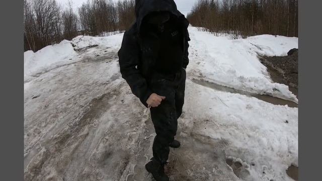 костюм Горка демисезонный черный питон