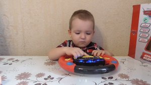 Обзор игрушки Музыкальный  РУЛЬ Молния Маквин Тачки Disney Pixar