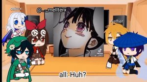 Genshin Impact react to Lumine as kanao Tsuyuri ⚠️Manga Spoiler⚠️Lumine Traveler Au)