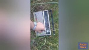 шарманка (передатчик) в работе , проверка слышимости в полевых условиях