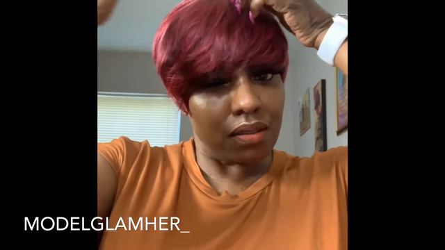 Outre Wigpop “NIGELLA” RED BURGUNDY смотреть онлайн