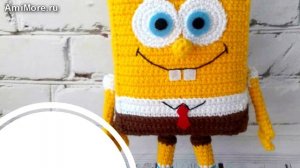 Амигуруми: схема Губка Боб. Игрушки вязаные крючком - Free crochet patterns.