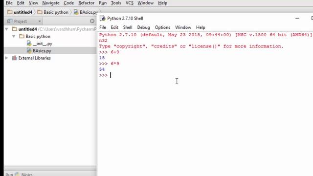 python Basic Operations Addition and Multiply || Python Shell