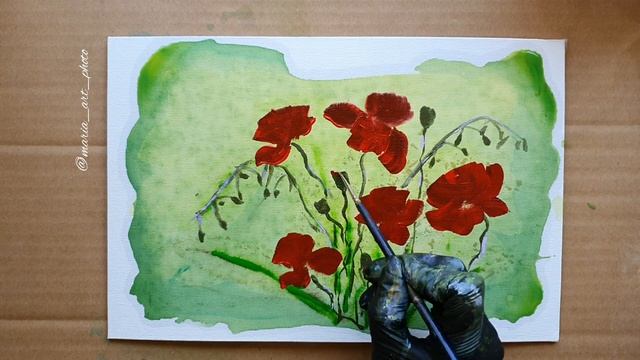 Рисуем маки. Цветы смотреть онлайн