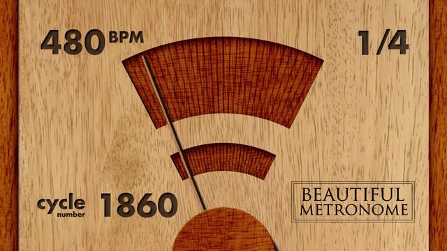480 BPM 1/4 Wood Metronome HD смотреть онлайн