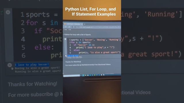 Python List, For Loop, and If Statement Examples