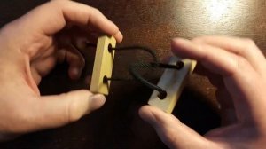 Веревочная головоломка "Деревянные наручники" - Побег невозможен?!