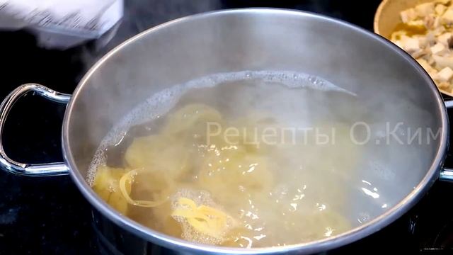 ИТАЛЬЯНСКАЯ ПАСТА ФЕТУЧИНИ. Фетучини с курицей и грибами