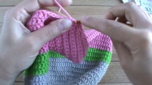 Шапка крючком Сова. 2 часть