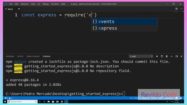 Getting Started with Express web framework | Nodejs full course | #revildo_code