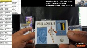 Pick Your Team~2018-19 Panini Encased Basketball 10 Box Case Break #1