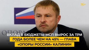 Вклад в бюджеты МСП вырос за три года более чем на 45% — глава «Опоры России» Калинин