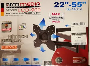 Кронштейн для телевизора наклонно поворотный Arm Media LCD 900. Крепление для телевизора на стене.