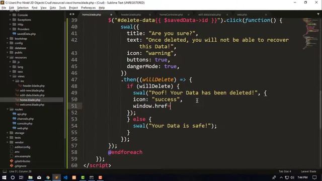 How to insert,update,delete data in laravel with pagination || paginate & delete data || Last Part