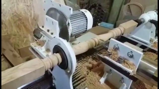 Токарно-фрезерный станок по дереву. Балясины . ЧПУ смотреть онлайн