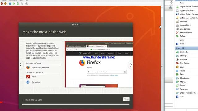 Installation of Ubuntu Linux 18.04 (Desktop) on Hyper-V Manager смотреть онлайн