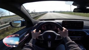 BMW 6 Series GT 630d 286HP POV | ACCELERATION No Speed Limit 0-100 km/h