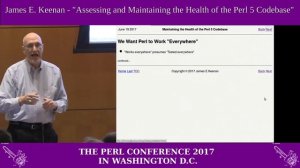 James E Keenan - "How Do We Assess and Maintain the Health of the Perl 5 Codebase?"