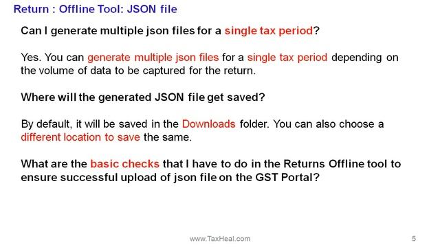 Can i make multiple Json files for Single Tax Period ? смотреть онлайн