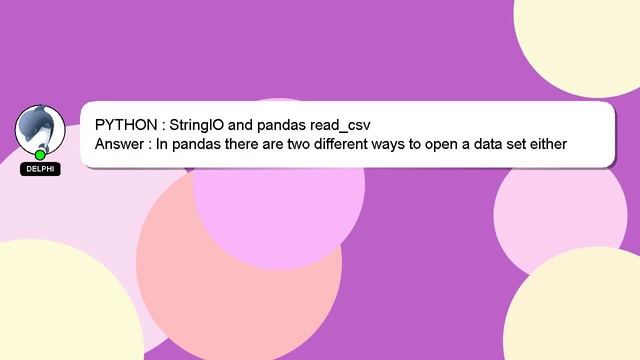 PYTHON : StringIO and pandas read_csv