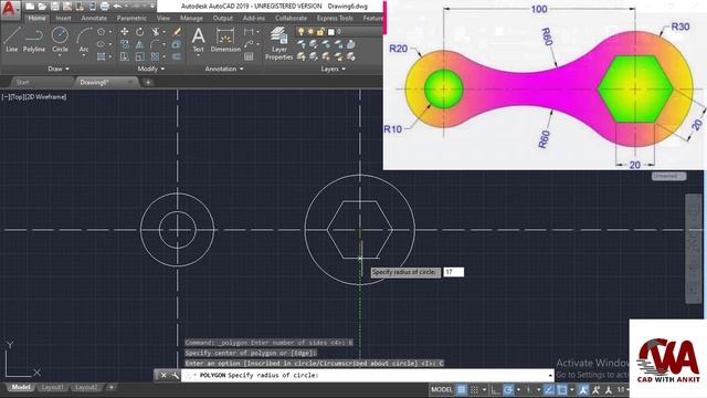 Practice AutoCAD 2D drawing - 10