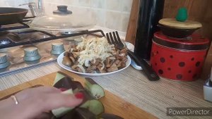 Баклажаны с грибами в сметане!