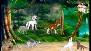 В Мире Животных   Как говорят животные   Волк с волчатами  живые звуки