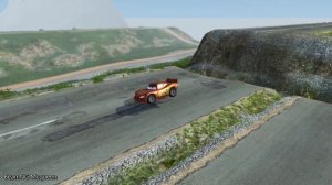 Big & Small Lighting McQueen vs Monster Truck Tow Mater vs ROAD OF DEATH in BeamNG.Drive