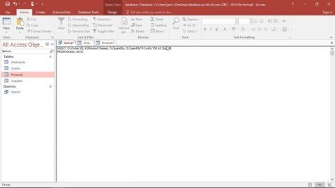 SQL in MS Access - Join Tables with INNER JOIN and ON