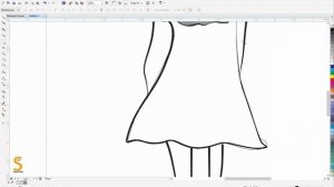 How to design a Sketch and place texture for fashion design in coreldrawX7